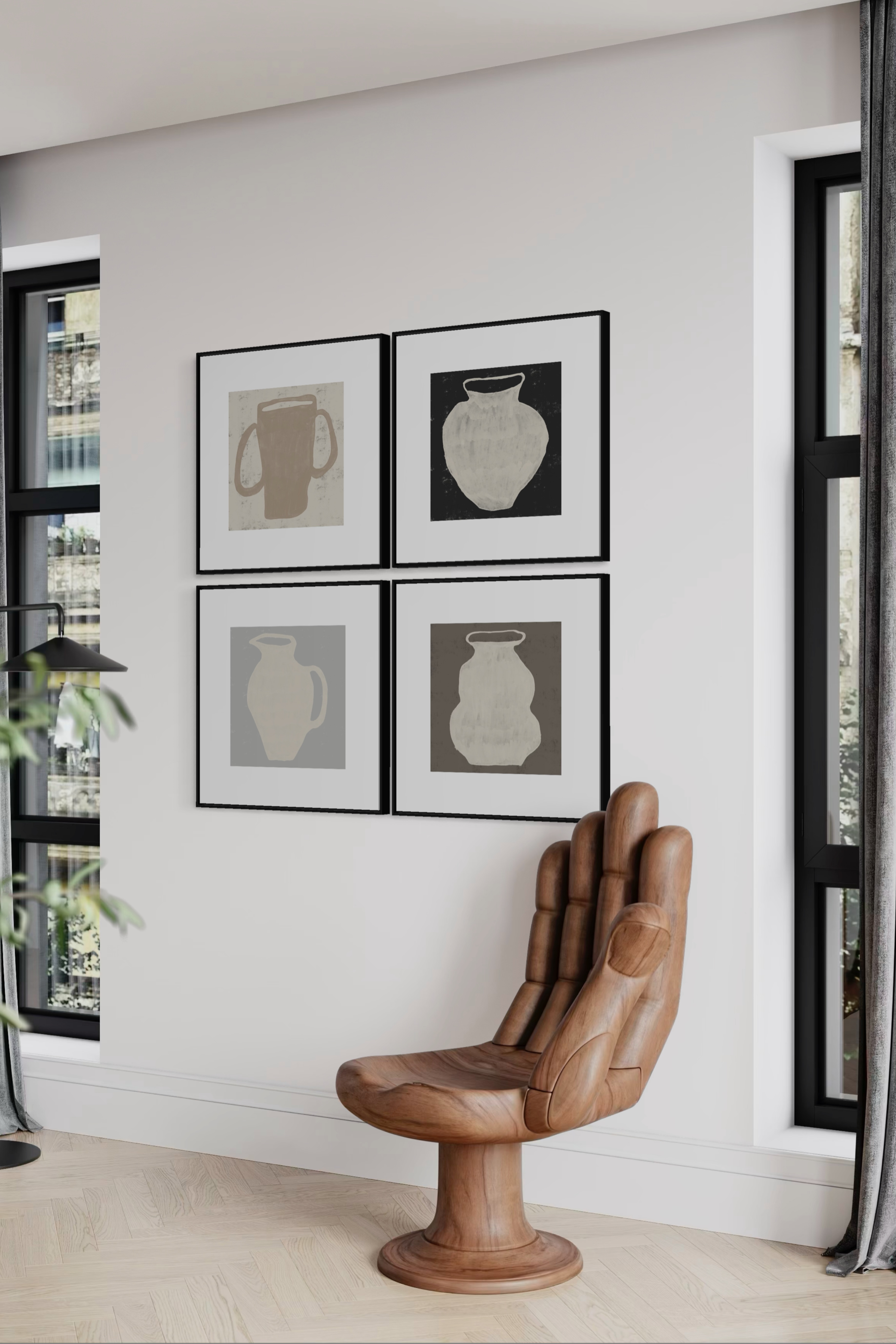 Gallery Wall 4SQ | Vera's vases