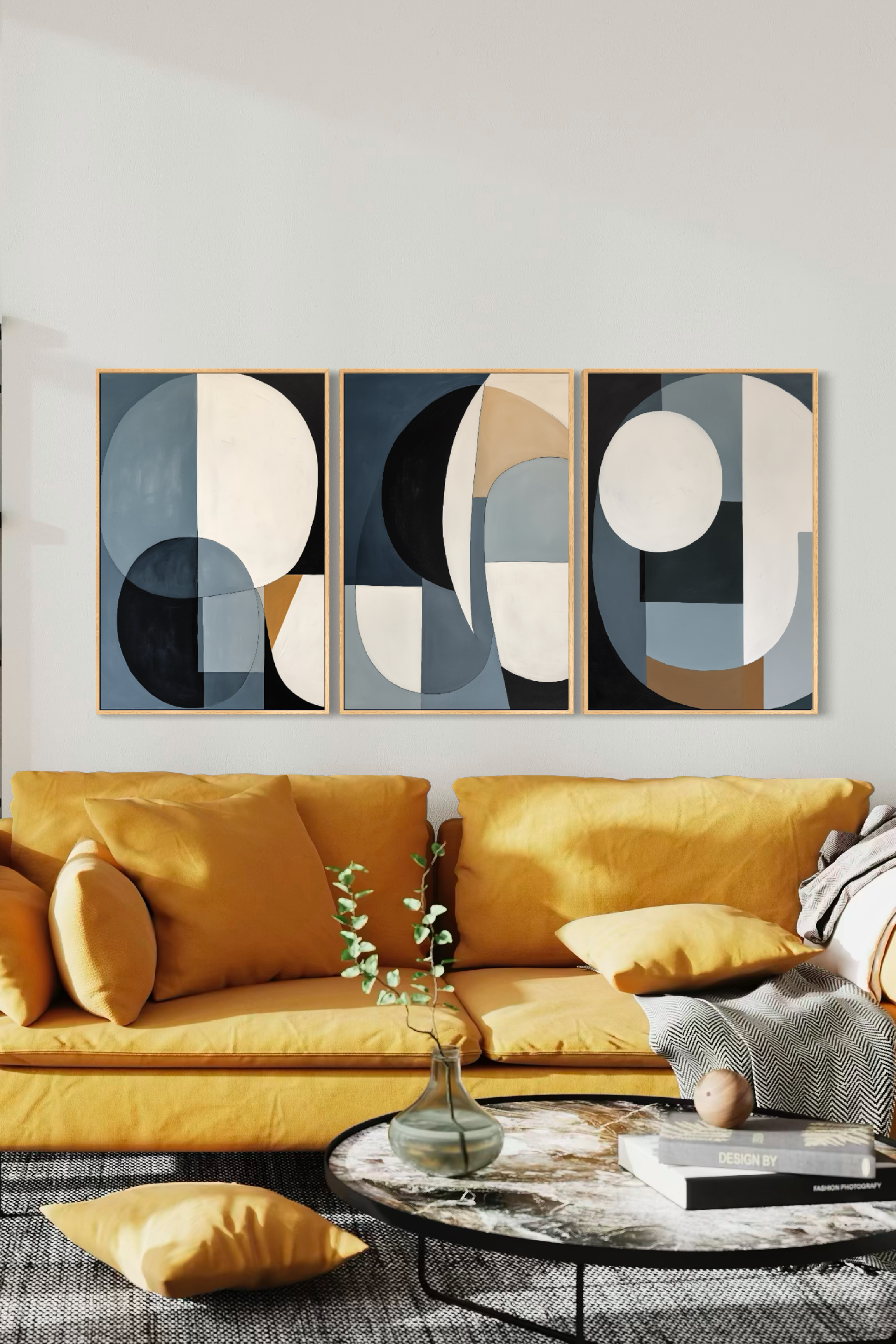 Tríptico Vertical 2:3 | Fog azzur