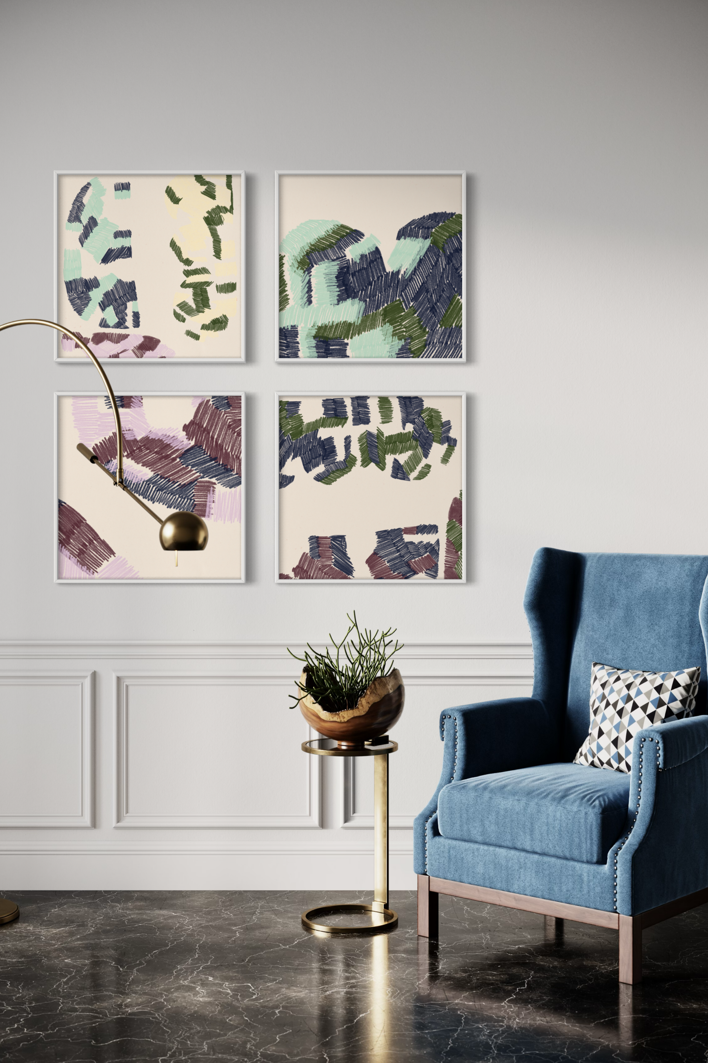 Gallery Wall 4SQ | Pastello Natura