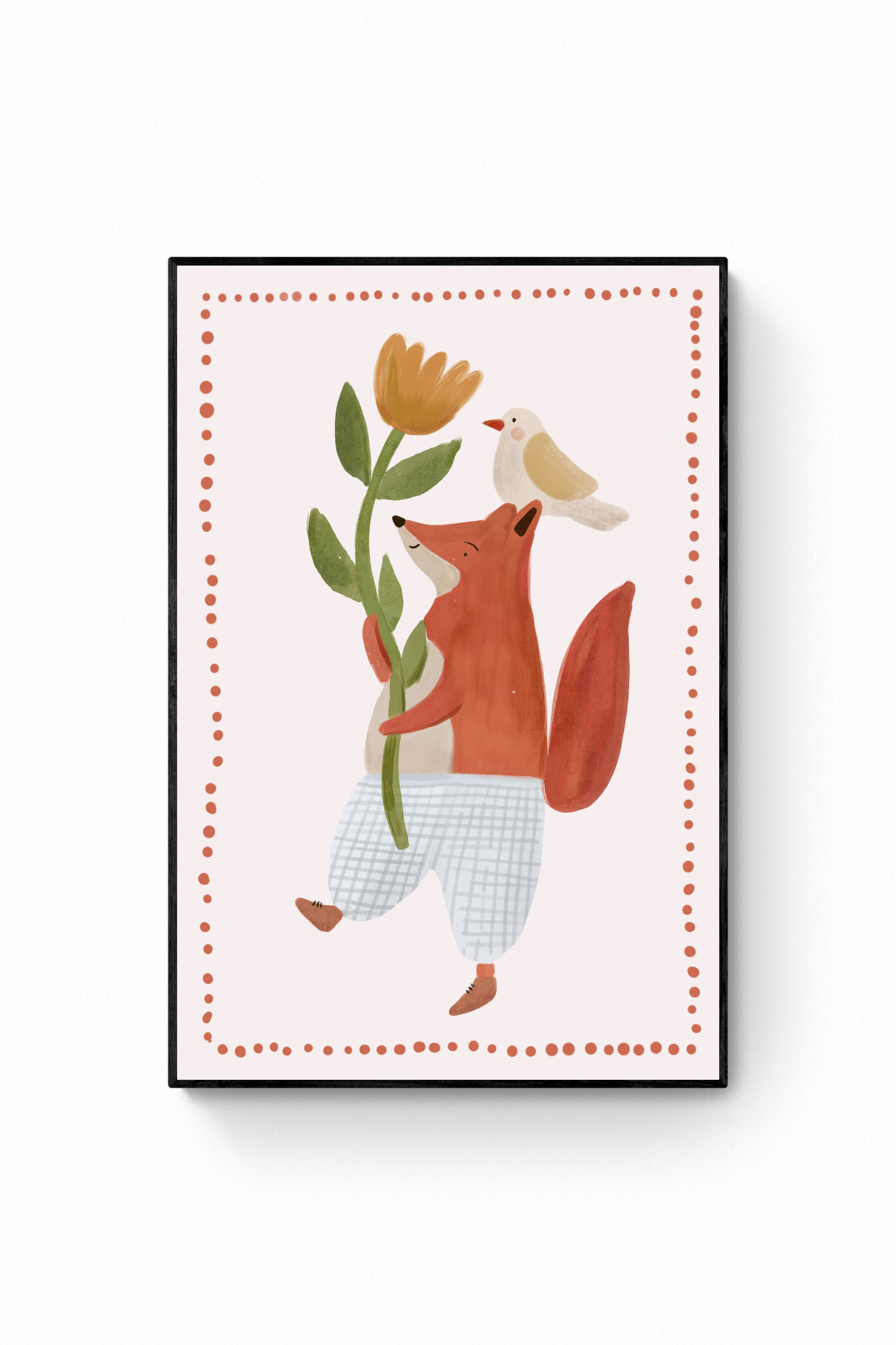 Zorro - Flor grande y ave